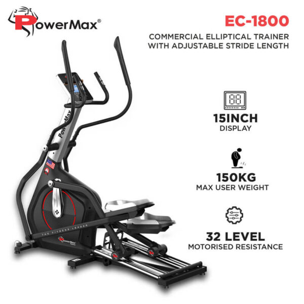 EC-1800 Commercial Elliptical Trainer with Adjustable stride length - Image 3