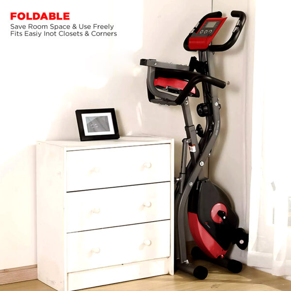 BX-110SX 3 in 1 Foldable Magnetic X Bike with Back Rest and Recumbent Bike - Image 5