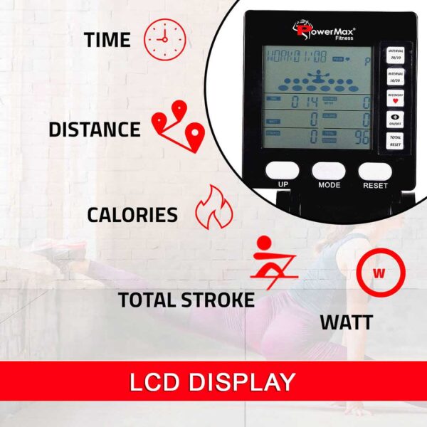 RAC-2500 Air Rowing Machine with LCD Display for Commercial use - Image 9