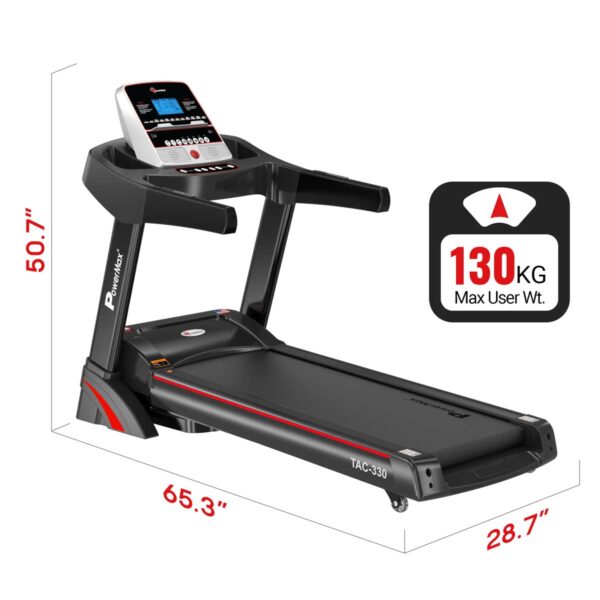 TAC-330® Semi-Commercial AC Motorized Treadmill with Semi-Auto Lubricating - Image 5